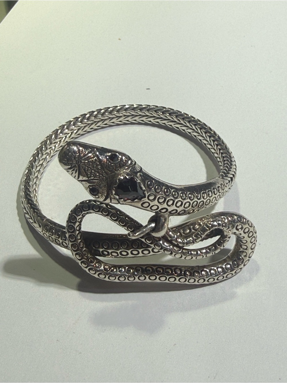 Gorgeous Massive Snake Bracelet Sterling Silver 52 Gram